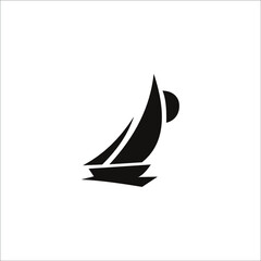 illustration logo sailboat vector icon