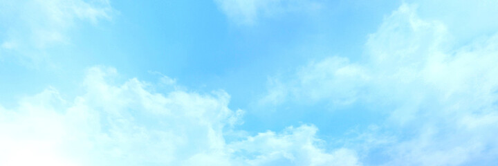 Blue sky with white cloud. The summer heaven is colorful clearing day Good weather and beautiful nature in the morning.