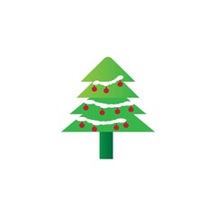 Christmas tree  icon logo, vector design