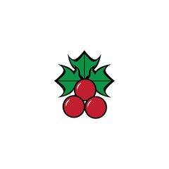 Christmas ornaments icon logo, vector design