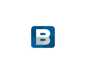 B Alphabet Modern Icon Style Simple Logo Design Concept