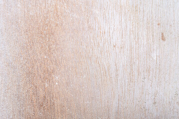Table top view of birch wood texture in white pale color background. Grey clean grain rough oak wooden floor birch panel backdrop with counter board detail streak finishing for clear concept.