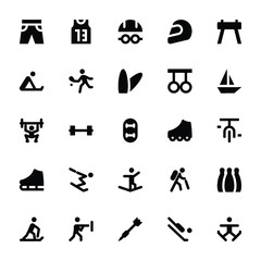 
Sports and Games Vector Icons 
 - obrazy, fototapety, plakaty