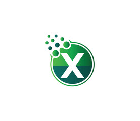 X Alphabet Modern Lab Logo Design Concept