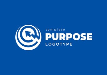 Purpose logo arrow up and circles