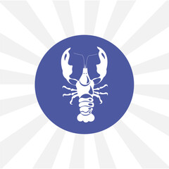 Crayfish icon. isolated on white