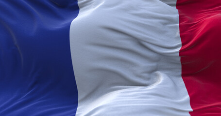 France flag waving in the wind.