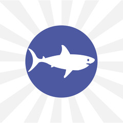 shark isolated vector icon. design element
