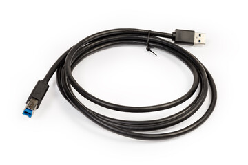 SuperSpeed USB cable on a white background