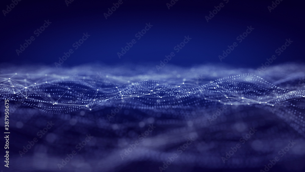 Aufkleber concept of network, internet communication. 3d rendering