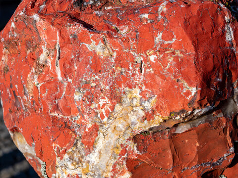 roter Jaspis Edelsteine Textur Hintergrund