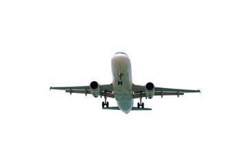 Fototapeta na wymiar Airplane isolated on white background with clipping path.