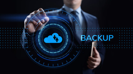 Backup Software Application Database internet technology concept.