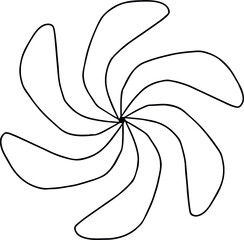 Cute single drawn floral element.  Doodle vector illustration for wedding designs, greeting cards and logos.