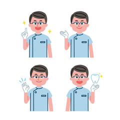 歯医者のイラスト素材セット