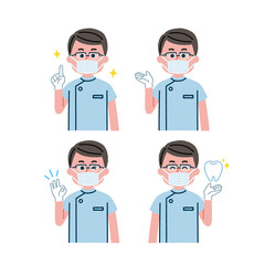 歯医者のイラスト素材セット