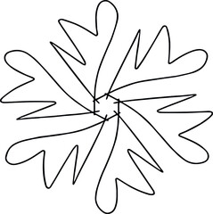 Fototapeta premium Cute single drawn floral element. Doodle vector illustration for wedding designs, greeting cards and logos.