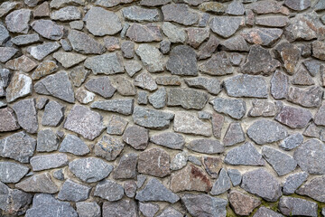 A cobbled road or a cobblestone wall of an old building