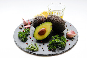 avocado on a plate