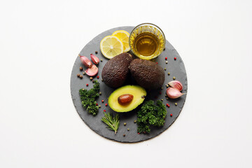 avocado on a plate