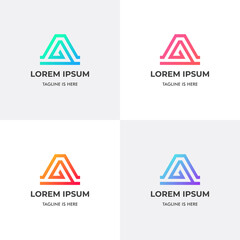 Letter A Logo Icon Template Design