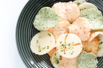 Japanese snack food, assorted flavor rice cracker