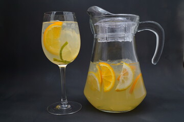 lemon juice in a glass