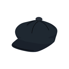 Hand drawn Ivy cap flat vector illustration.