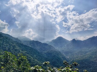 Fototapeta premium mountain landscape with clouds