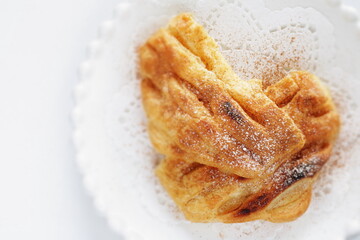 homemade sugar pastry pie for breakfast