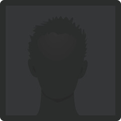 Square black web avatar. vector illustration