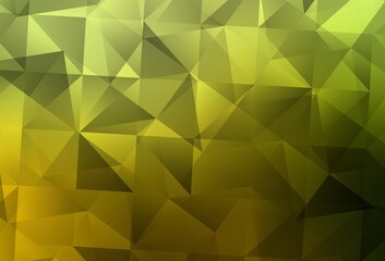 Fototapeta premium Light Green, Yellow vector polygon abstract backdrop.
