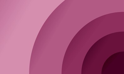 Circle round pink 3d vector background design.