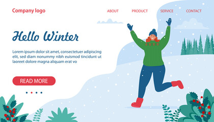 Happy holidays landing page. Two hands - male and female hold bengal light with sparkler. Vector illustration in cartoon flat style