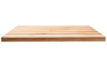 rectangular cutting board made of bamboo, on a white background, isolate