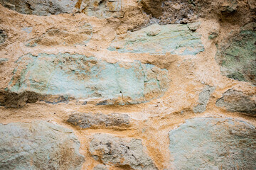 Part of a stone wall, for background or texture.