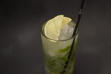 cocktail with lime