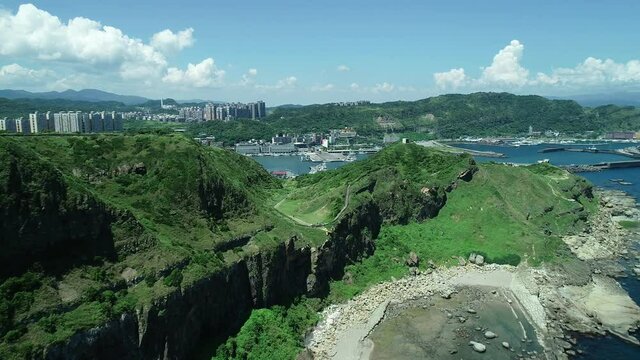 August 7, 2018, Keelung Badouzi Wangyou Valley, Taiwan.