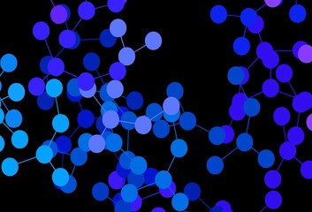 Dark Pink, Blue vector backdrop with artificial intelligence data.