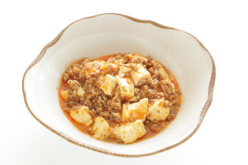 Chinese food, maps tofu in bowl for comfort food