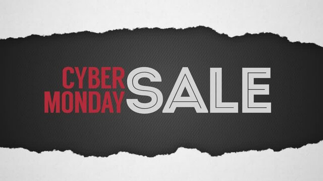 Digitally generated of cyber Monday against programming code background