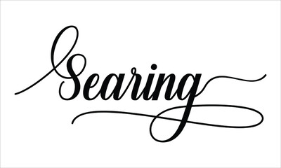 Searing Script Typography Cursive text lettering Cursive and phrases isolated on the White background for titles, words and sayings