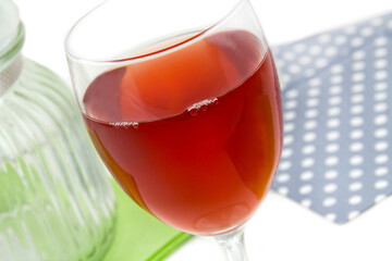 A glass of Kombucha drink close up