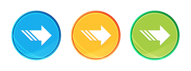 Next icon clean soft round button set illustration