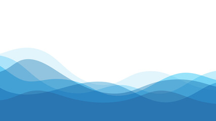 Light blue ocean wave fluid layer background vector