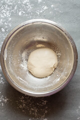 Cranberries and nuts bread dough in the making