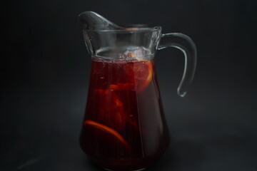 pitcher and glass