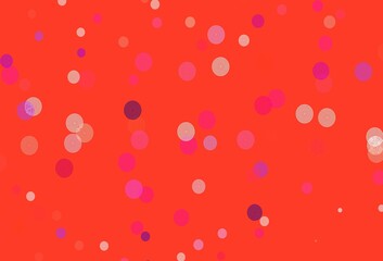 Light Pink, Red vector texture with colored snowflakes.