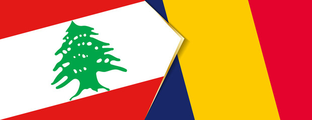 Lebanon and Chad flags, two vector flags.