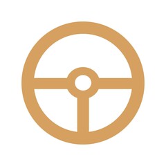 Obraz premium Steering Wheel Flat Icon Vector Logo Template Illustration